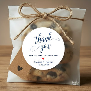 Sticker Rond Cadeaux minimalistes Mariages modernes Merci