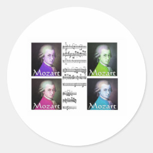 Sticker Rond Cadeaux Mozart Lovers