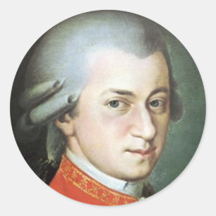 Sticker Rond Cadeaux Mozart pour les mélomanes