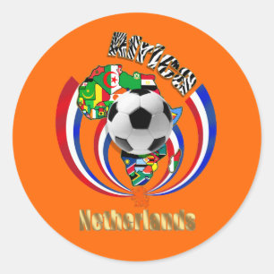 Sticker Rond Cadeaux néerlandais de ballon de football de