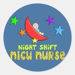 Sticker Rond Cadeaux NICU NURSE