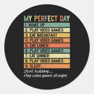 Sticker Rond Cadeaux parfaits pour les joueurs de jour pour les