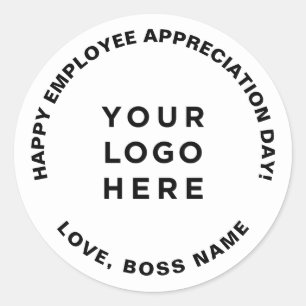 Sticker Rond Cadeaux personnalisés de jour d'appréciation des e