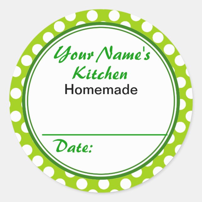 Sticker Rond Cadeaux personnalisés pour boulangers Votre cuisin (Devant)