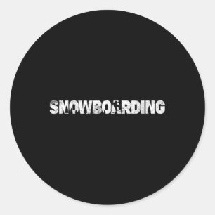Sticker Rond Cadeaux Pour Snowboarders Hommes Femmes Rider Snow