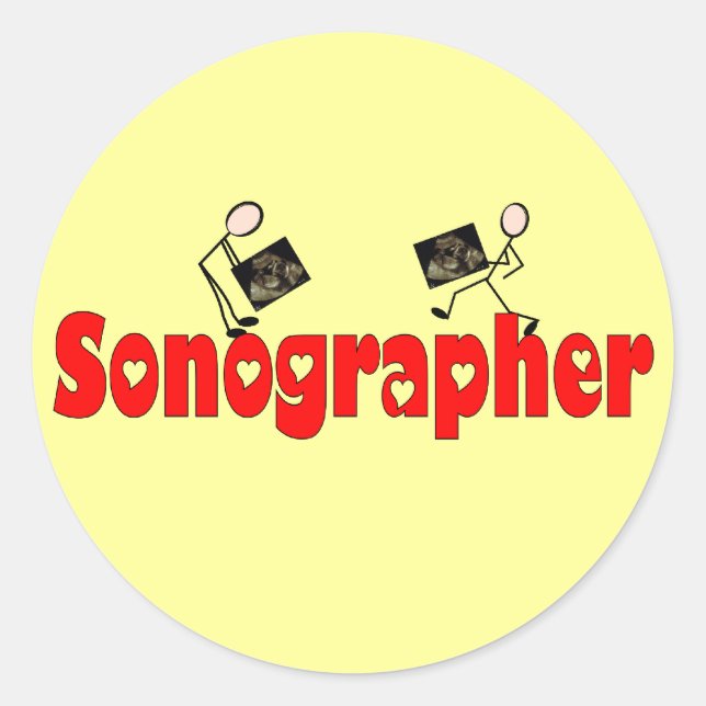 Sticker Rond Cadeaux Sonographer (Devant)