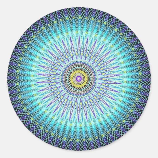 Sticker Rond Cadeaux spirituels Mandala (Devant)