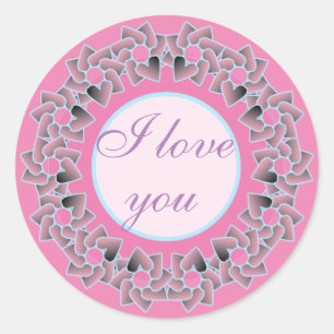 Sticker Rond Cadeaux sucrés et faveurs Floral Design Classic Ro