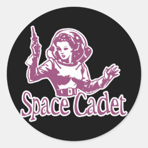 Sticker Rond Cadet spatial rose