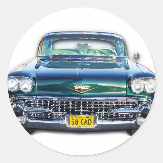 STICKER ROND CADILLAC 1958 (Devant)