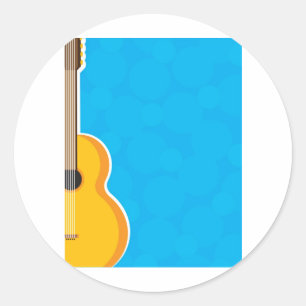 Sticker Rond Cadre de guitare