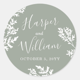 Sticker Rond Cadre naturel Mariage