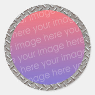 Sticker Rond cadre photo de la plaque de diamant