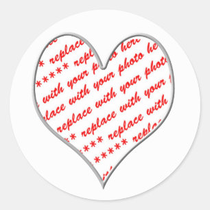 Sticker Rond Cadre photo Valentine
