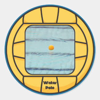 Sticker Rond Cadre Water Polo (ajoutez votre propre photo !)