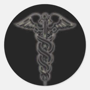 Sticker Rond Caduceus