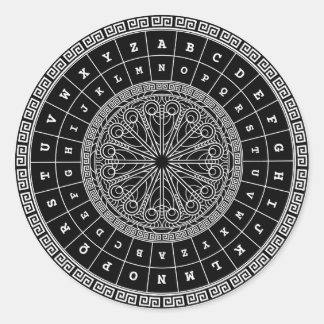 Sticker Rond Caesar Shift - ROT13 Cipher