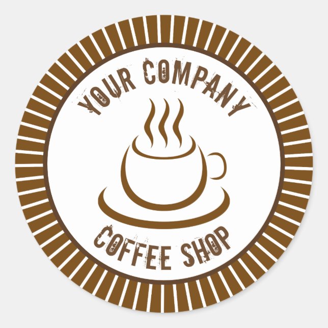 Sticker Rond Café (Devant)