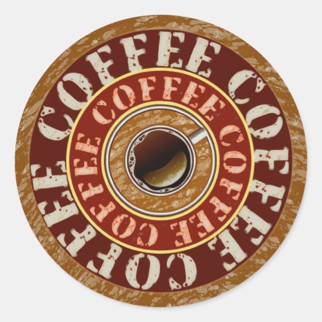 Sticker Rond Café (Devant)