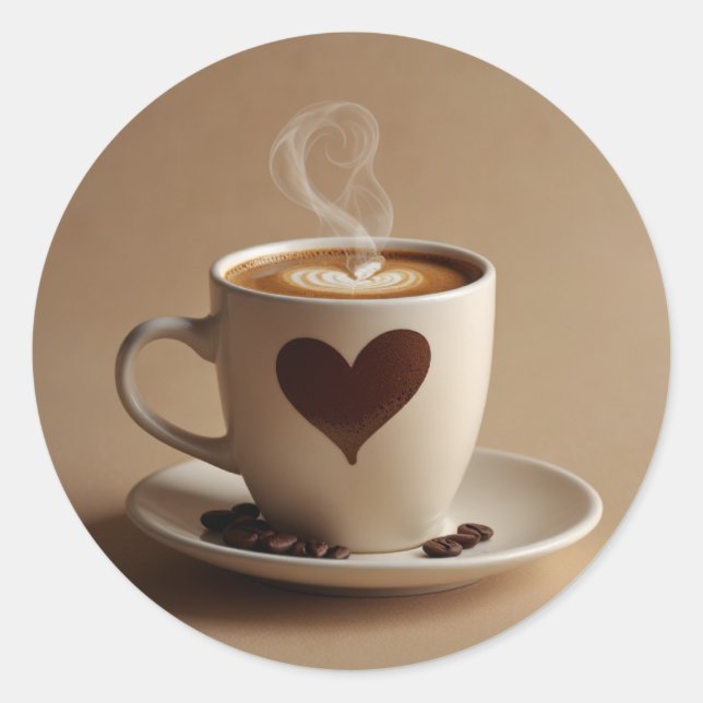 Sticker Rond café (Devant)