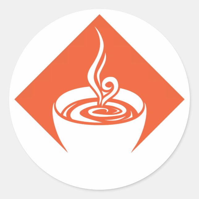Sticker Rond café (Devant)