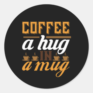 Sticker Rond Café Art Café Un Coin Dans Une Mug