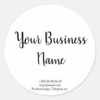 Sticker Rond Café chic blanc, boulangerie, restauration