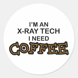 Sticker Rond Café du besoin - technologie de rayon X
