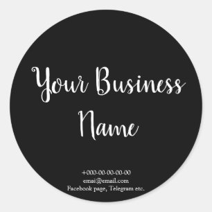 Sticker Rond Café élégant de style de tableau, boulangerie, 