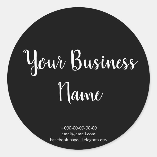 Sticker Rond Café élégant de style de tableau, boulangerie, St (Devant)