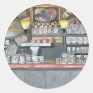 Sticker Rond Café La Palette´