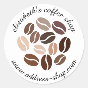 Sticker Rond Café personnalisé