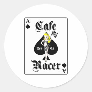 Sticker Rond Cafe Racer Blonde