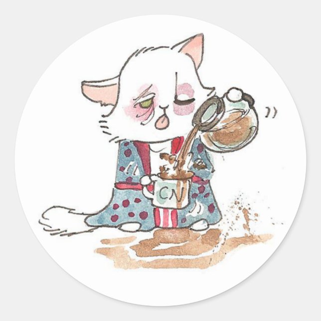Sticker Rond Café Zombie Lupin (Devant)