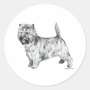 Sticker Rond Cairn Terrier