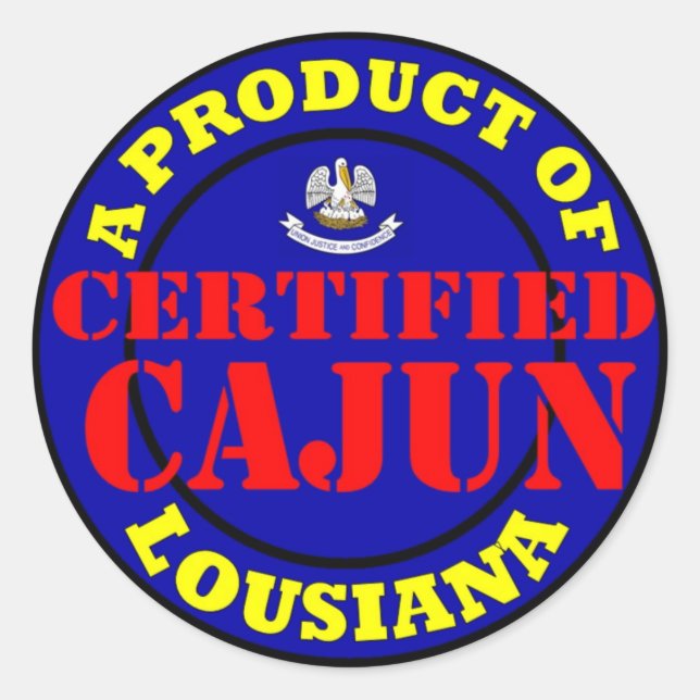 STICKER ROND CAJUN CERTIFIÉ (Devant)