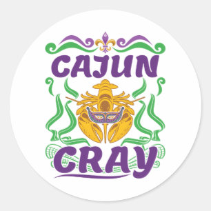 Sticker Rond Cajun Cray Crawfish Boil Louisiane Nouvelle-Orléan