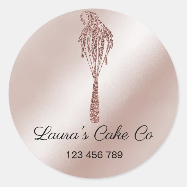 Sticker Rond Cakes Sweets Cupcake Accueil Boulangerie Girly Aqu (Devant)