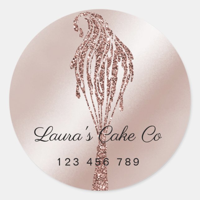 Sticker Rond Cakes Sweets Cupcake Accueil Boulangerie Girly Aqu (Devant)