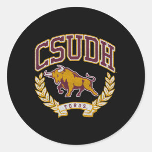 Sticker Rond Cal State Dominguez Hills Toros Victoire