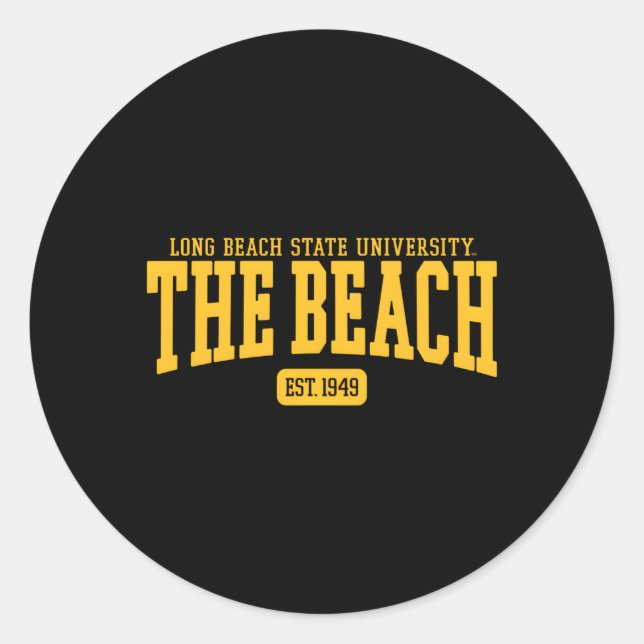 Sticker Rond Cal State Long Beach Csulb Est Date (Devant)