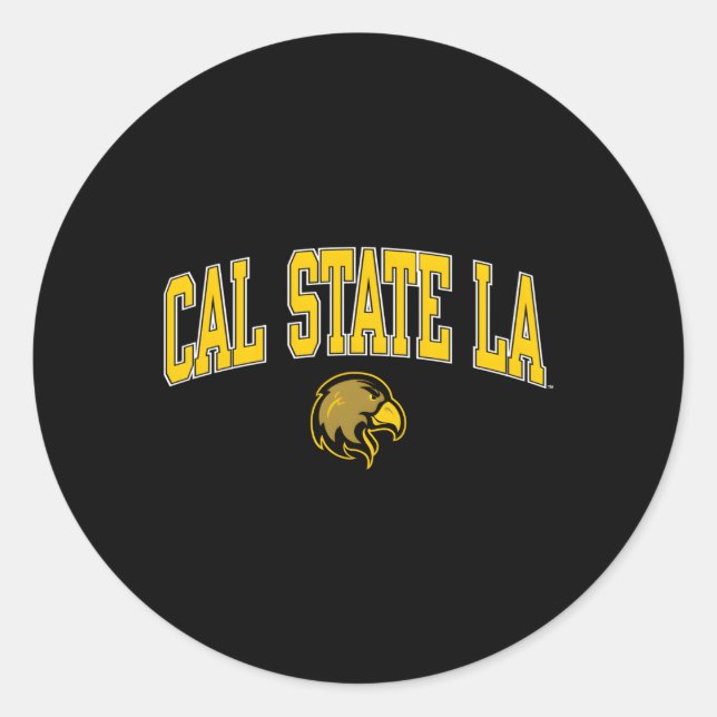 Sticker Rond Cal State Los Angeles Golden Eagles Arche sur (Devant)