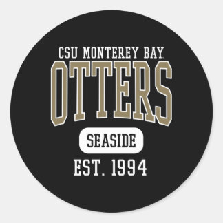 Sticker Rond Cal State Monterey Bay Csumb Otters Date Est