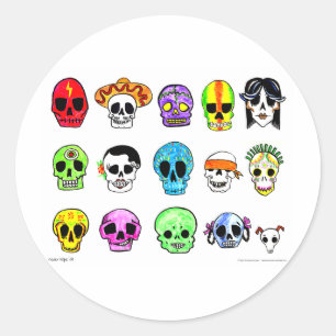 Sticker Rond Calaveritas
