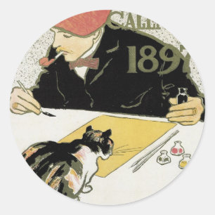 Sticker Rond Calendrier des affiches 1897