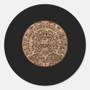 Sticker Rond Calendrier Maya Inca culture aztèque Civilisation 