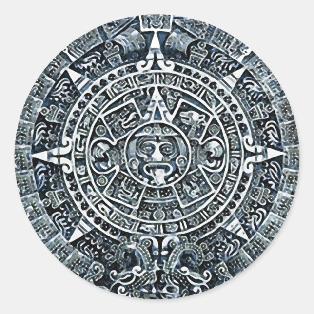Sticker Rond Calendrier maya / Maya Kalender (Devant)