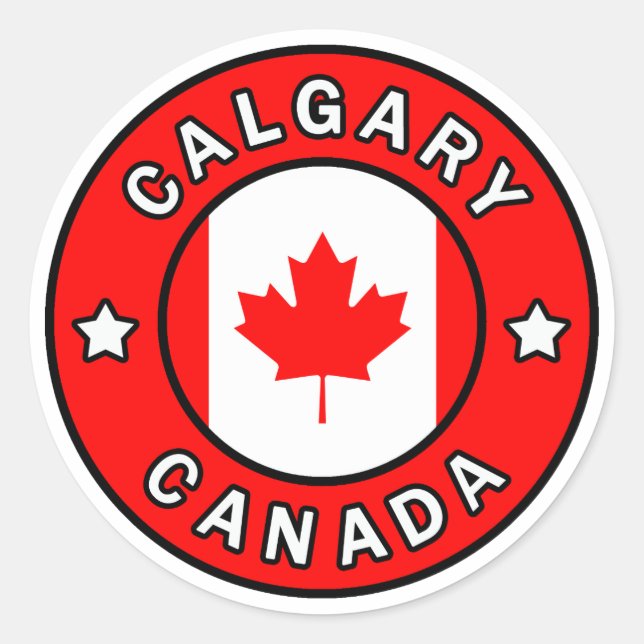 Sticker Rond Calgary Canada (Devant)