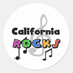 Sticker Rond California Rocks
