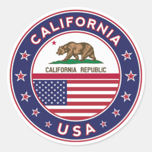 Sticker Rond Californie